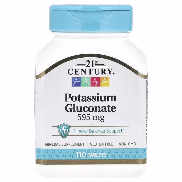 21st Century Gluconate de Potassium 595 mg 110 Comprimés