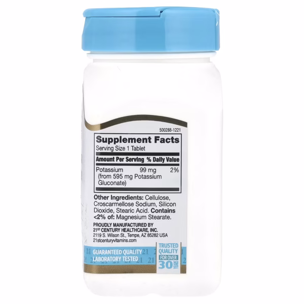 21st Century Gluconate de Potassium 595 mg 110 Comprimés