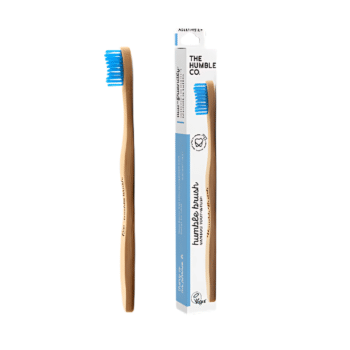 HUBMLE BROSSE A DENTS BAMBOU ADULTE BLUE