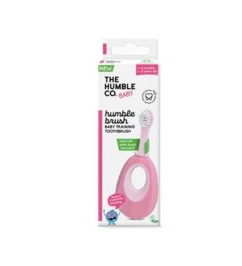 HUMBLE BROSSE A DENTS ROSE POUR BEBES A BASE DE PLANTES