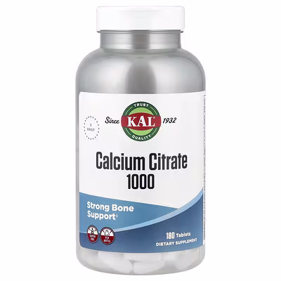 KAL Calcium Citrate 1000 333 mg 180 Tablets