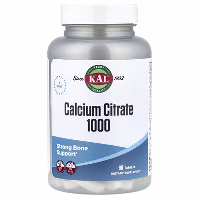 KAL Calcium Citrate 1000 333 mg 90 Tablets