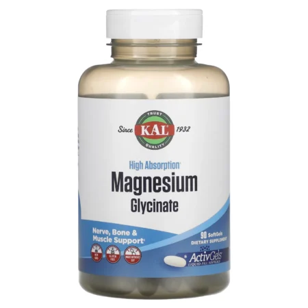 KAL Glycinate de Magnésium Haute Absorption – 90 Capsules