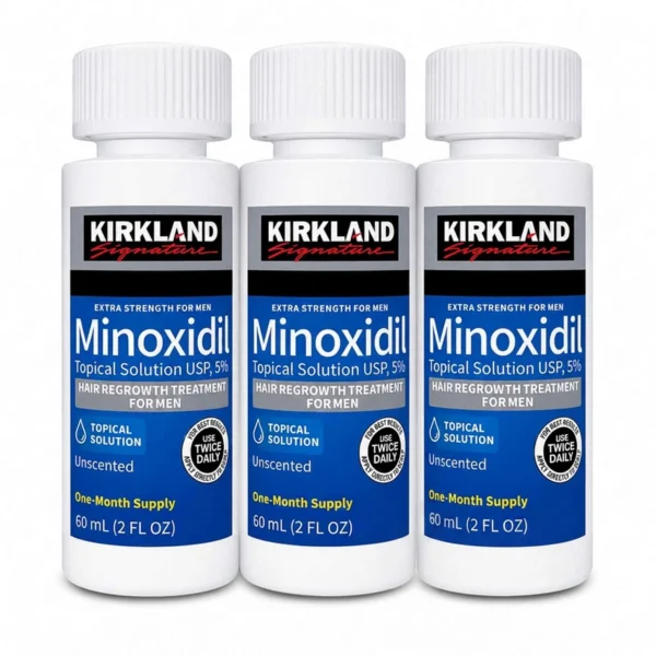 Kirkland Signature Minoxidil 5% Homme 3 Flacons 3 Mois (90 Jours)