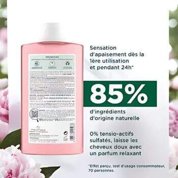 KLORANE APAISANT Shampoing Anti-irritation et Protecteur à la Pivoine BIO 400 ml