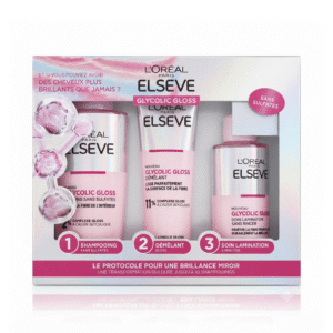 L&rsquo;Oréal Paris Elseve – Coffret Protocole Glycolic Gloss Brillance Shampooing + Démêlant + Soin Lamination