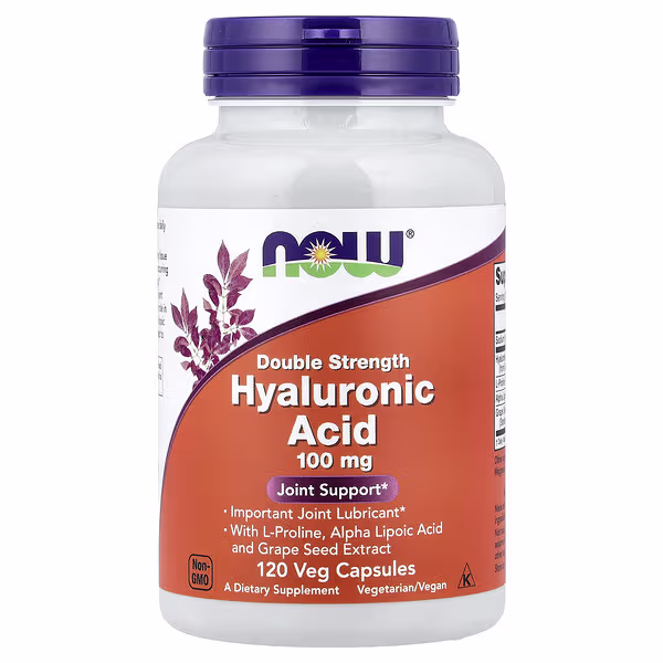 NOW Foods Acide Hyaluronique 100 mg 120 Capsules