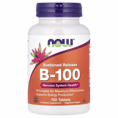 NOW Foods B-100 Sustained Release 100 Tablets