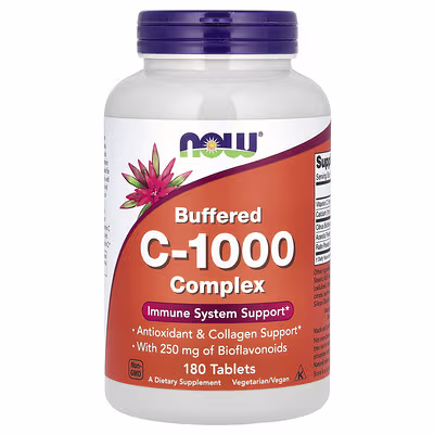 NOW Foods Buffered Vitamin C-1000 Complex 180 Tablets