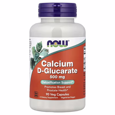 NOW Foods Calcium D-Glucarate 500 mg 90 Veg Capsules