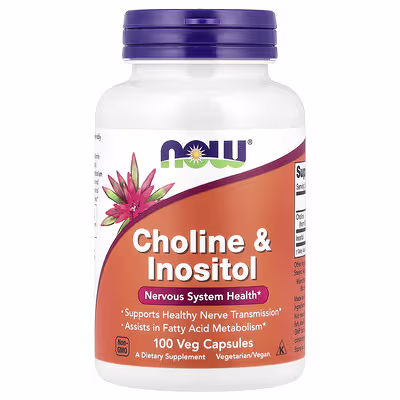 NOW Foods Choline & Inositol 100 Veg Capsules