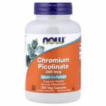 NOW Foods Chromium Picolinate 200 mcg – 250 Vegetarian Capsules