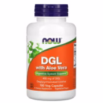 NOW Foods DGL with Aloe Vera 400 mg 100 Veg Capsules