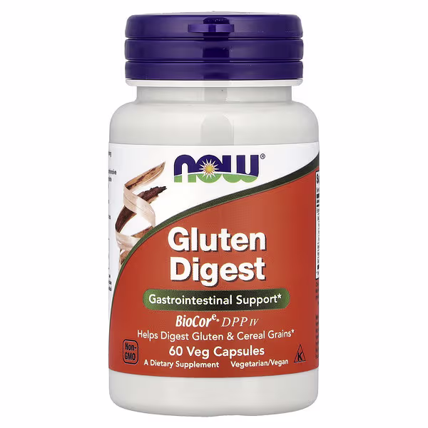 NOW Foods Gluten Digest 60 Capsules Végétariennes