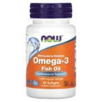 NOW Foods Huile de Poisson Riche en Oméga-3 1000 mg 30 Capsules à Enveloppe Molle