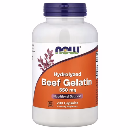 NOW Foods Hydrolyzed Beef Gelatin 550 mg – 200 Capsules