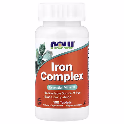 NOW Foods Iron Complex 100 Tablets
