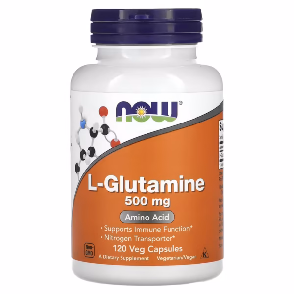 NOW Foods L-Glutamine 500 mg – 120 Veg Capsules