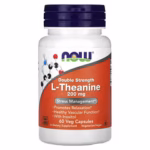 NOW Foods L-Theanine 200 mg – 60 Veg Capsules