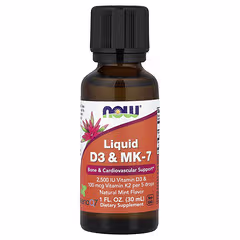 NOW Foods Liquid Vitamin D3 & MK-7 Mint – 30 ml