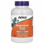 NOW Foods Magnesium 400 mg 180 Vegetarian Capsules