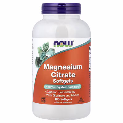 NOW Foods Magnesium Citrate 133 mg 180 Softgels