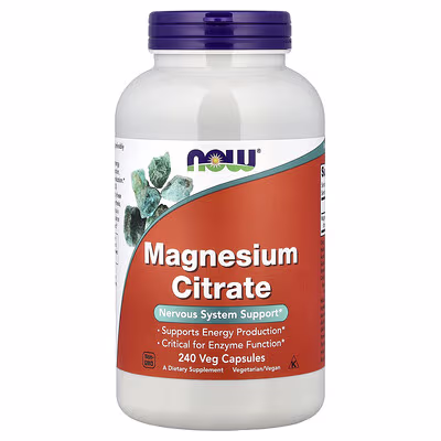NOW Foods Magnesium Citrate 133 mg 240 Vegetarian Capsules