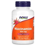 NOW Foods Nicotinamide 500 mg – 100 Vegetarian Capsules