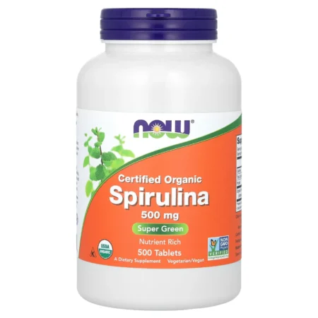 NOW Foods Organic Spirulina 500 mg – 500 Tablets