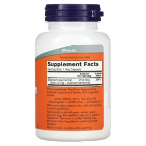 NOW Foods Selenium 200 mcg – 180 Vegetarian Capsules