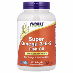 NOW Foods Super Omega 3-6-9 Fish Oil – 180 Softgels