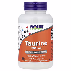 NOW Foods Taurine 500 mg – 100 Vegetarian Capsules