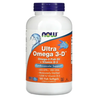 NOW Foods Ultra Omega 3-D Fish Oil – 180 Softgels