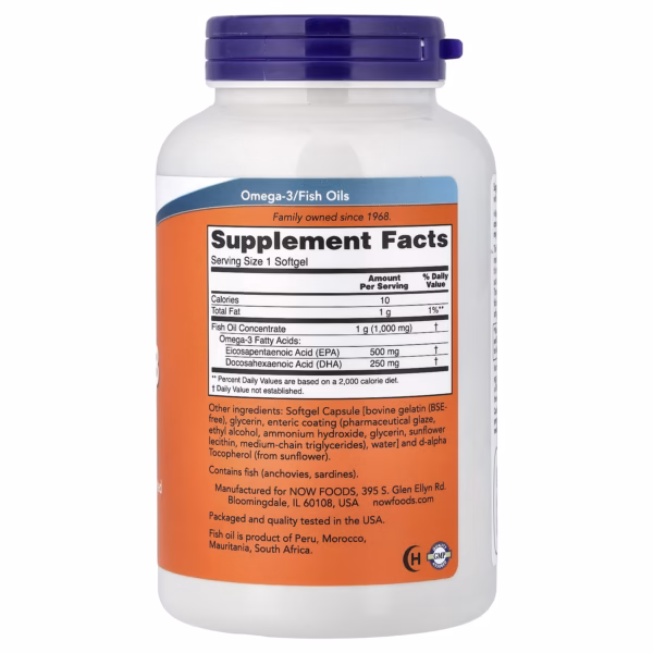 NOW Foods Ultra Omega-3 Fish Oil – 180 Softgels