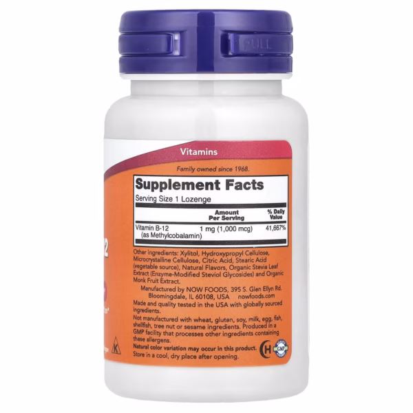 NOW Foods Vitamin B-12 1000 mcg 100 Lozenges
