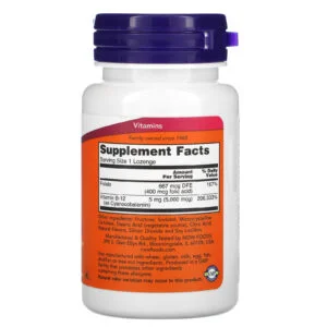 NOW Foods Vitamin B-12 5000 mcg – 60 Tablets