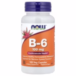 NOW Foods Vitamin B-6 100 mg 100 Veg Capsules