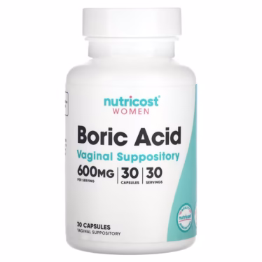 Nutricost Acide Borique pour Femmes 600 mg 30 Capsules Vaginales