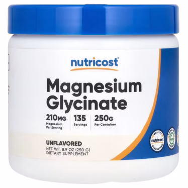 Nutricost Glycinate de Magnésium Non Aromatisé 250 g