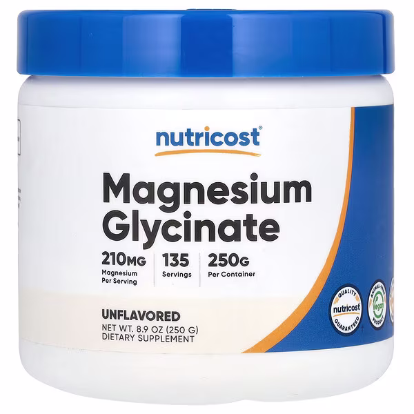 Nutricost Glycinate de Magnésium Non Aromatisé 250 g