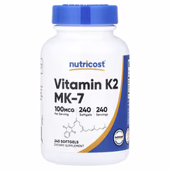 Nutricost Vitamin K2 MK-7 100 mcg – 240 Softgels