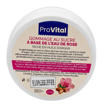 Pro Vital Gommage Au Sucre A Base De L’eau De Rose 120g