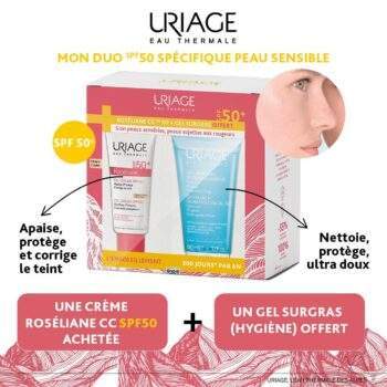 Uriage Roseliane CC Creme Teinte Claire spf50+ 40 ml + Gel Surgras 50ml Offert