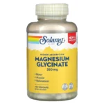 Solaray Glycinate de Magnésium Haute Absorption 350 mg – 120 VegCaps