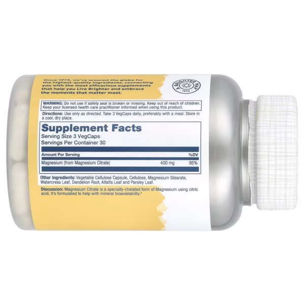 Solaray Magnesium Citrate 133 mg 90 Capsules