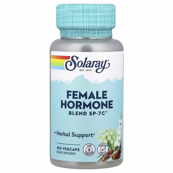 Solaray Mélange d’Hormones Féminines SP-7C – 100 Capsules Végétales