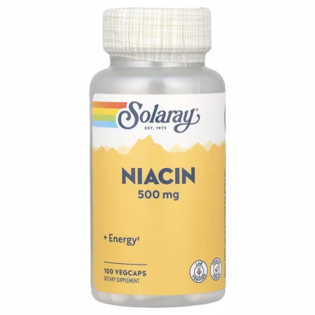 Solaray Niacin 500 mg – 100 Vegetarian Capsules