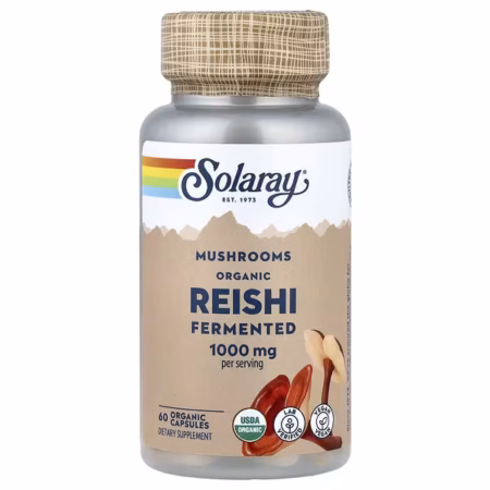 Solaray Organic Fermented Reishi 500 mg 60 Capsules