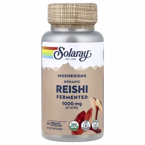 Solaray Organic Fermented Reishi 500 mg 60 Capsules