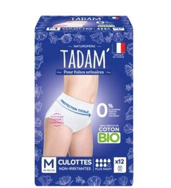 TADAM FUITES URINAIRES CULOTTES PLUS NUIT TAILLE M X12